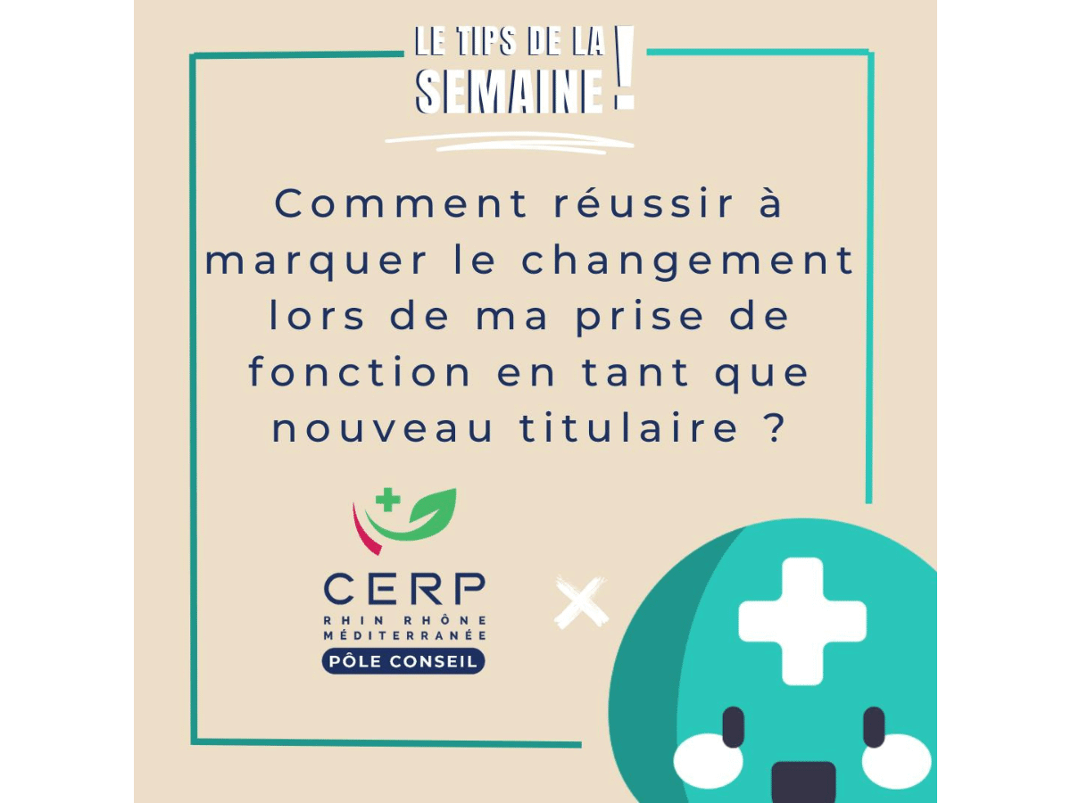 Marquer le changement de Titulaire - Tips Epitop Pharmacie