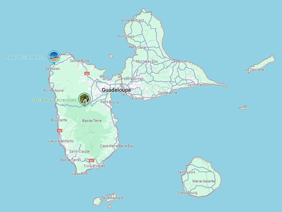 Carte Guadeloupe